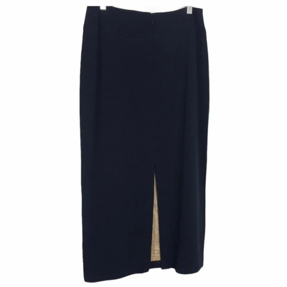 Valerie Stevens 10P fitted black skirt w/back slit